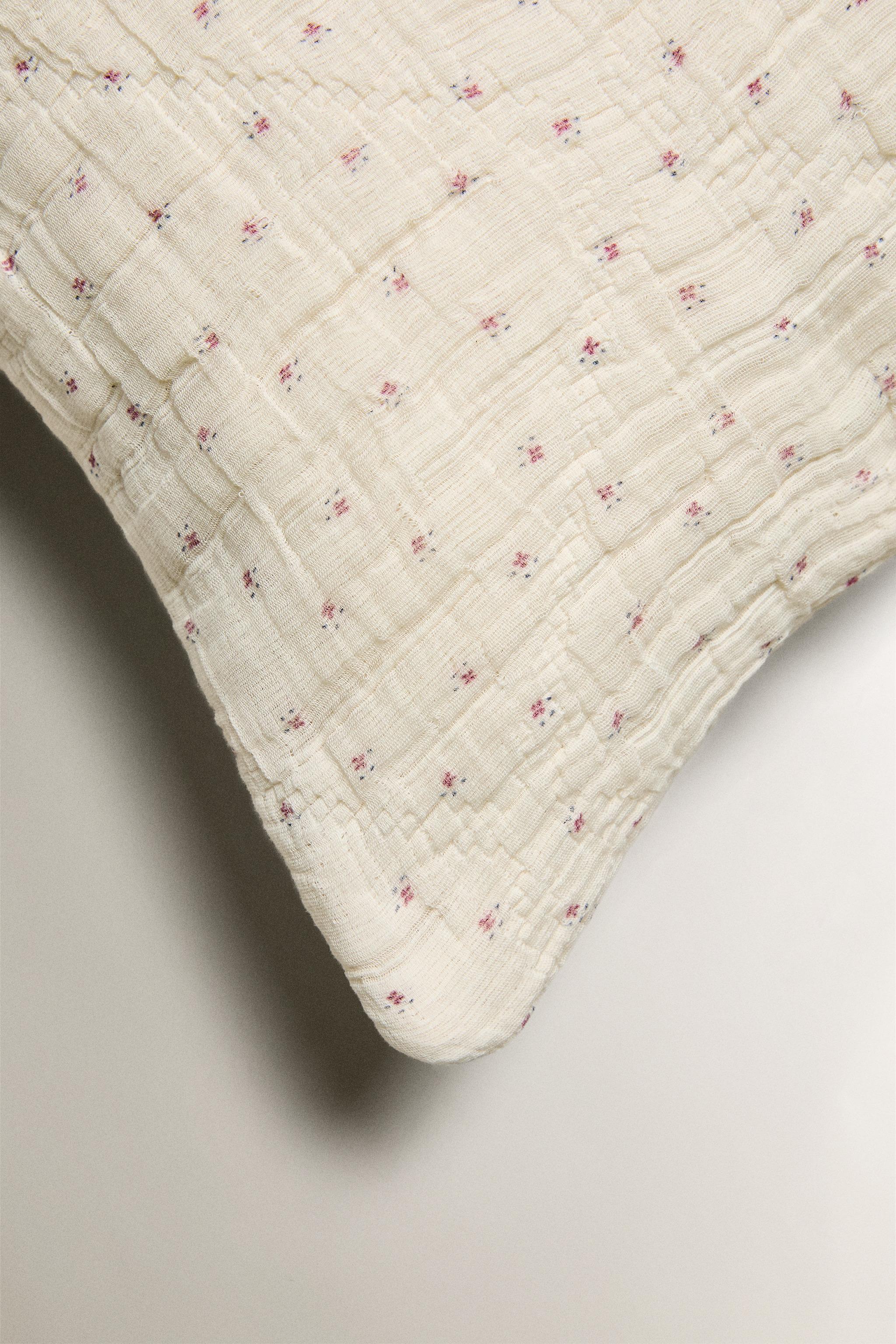 HOUSSE DE COUSSIN ENFANT GAZE FLORALE
